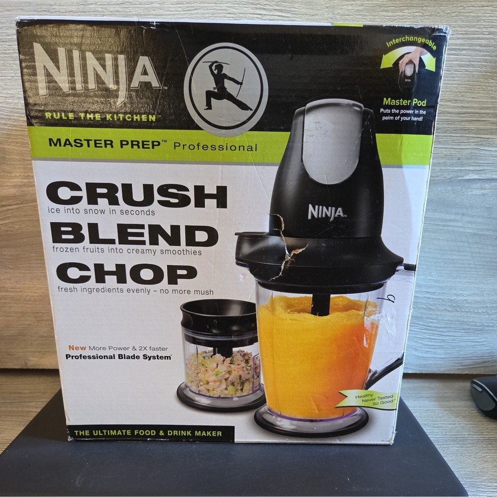 Ninja Master Prep Professional Crush Blend Chop Food Drink Maker Open-Box new c7